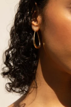 LARGE TEAR DROP HOOPS