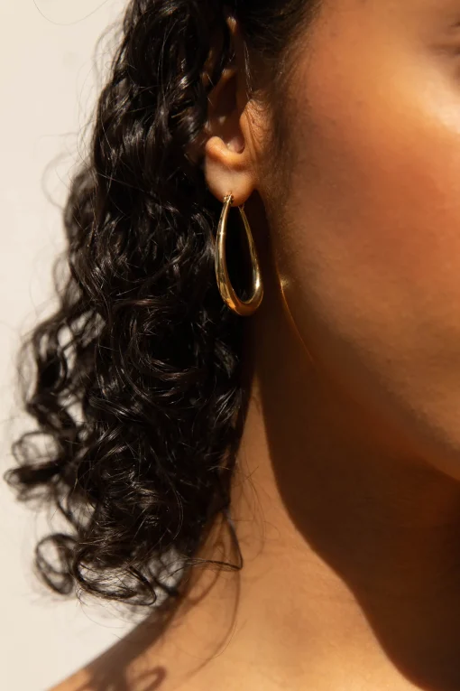 LARGE TEAR DROP HOOPS
