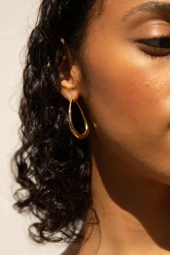LARGE TEAR DROP HOOPS