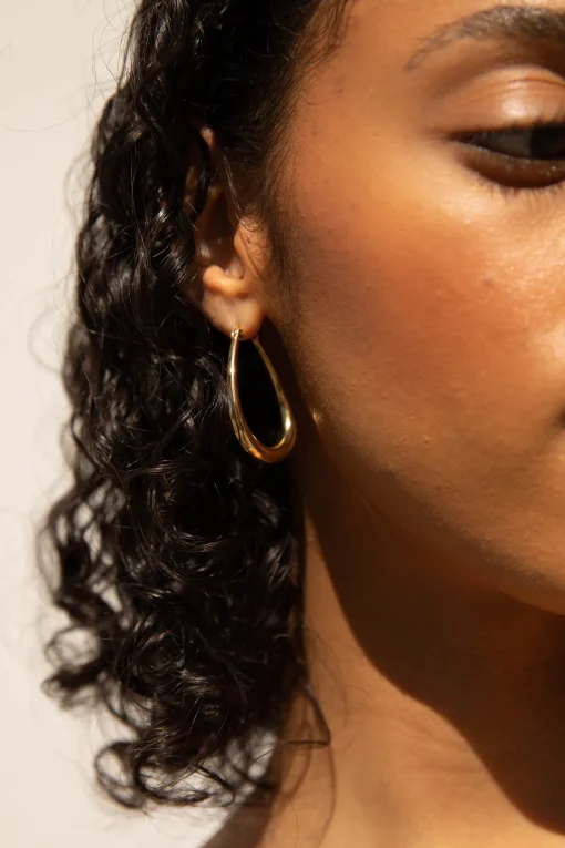 LARGE TEAR DROP HOOPS