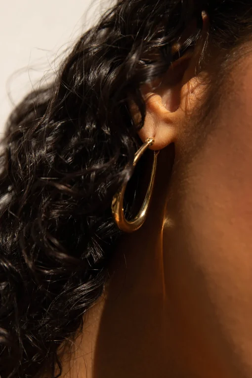 LARGE TEAR DROP HOOPS