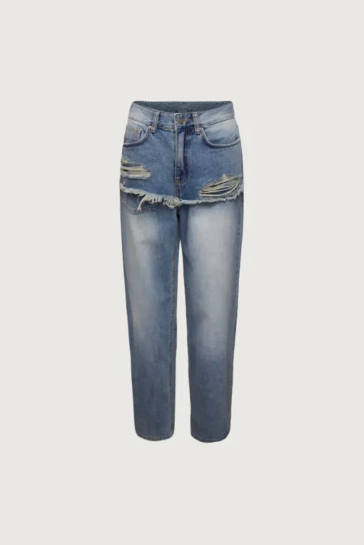 LAYERED EFFECT JEANS