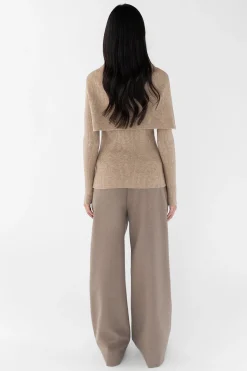 LAYERED KNIT TOP SHAWL SET