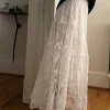 LAYERED LACE MIDI SKIRT