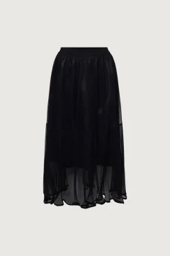 LAYERED TULLE MIDI SKIRT