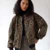 LEOPARD PRINT BOMBER JACKET