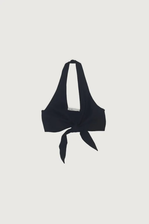 LINEN BLEND FRONT TIE TOP