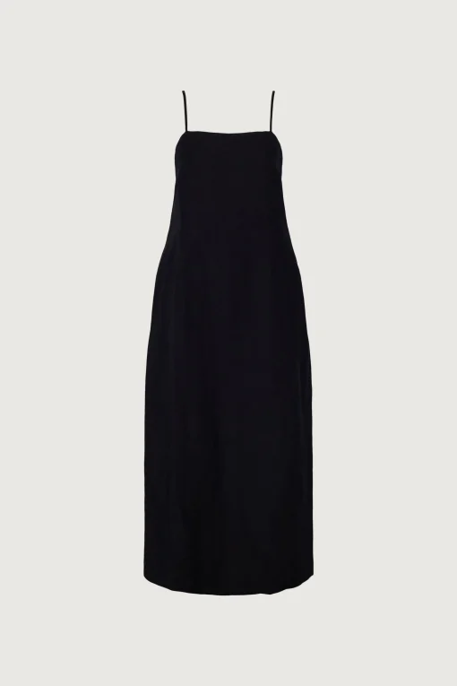 LINEN BLEND MAXI DRESS