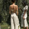 LINEN BLEND OPEN BACK TANK TOP