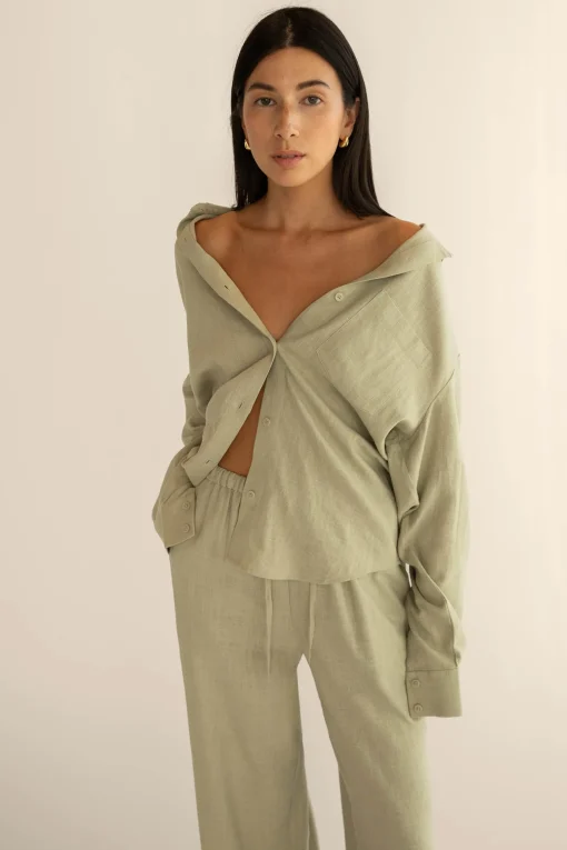 LINEN BLEND SHIRT
