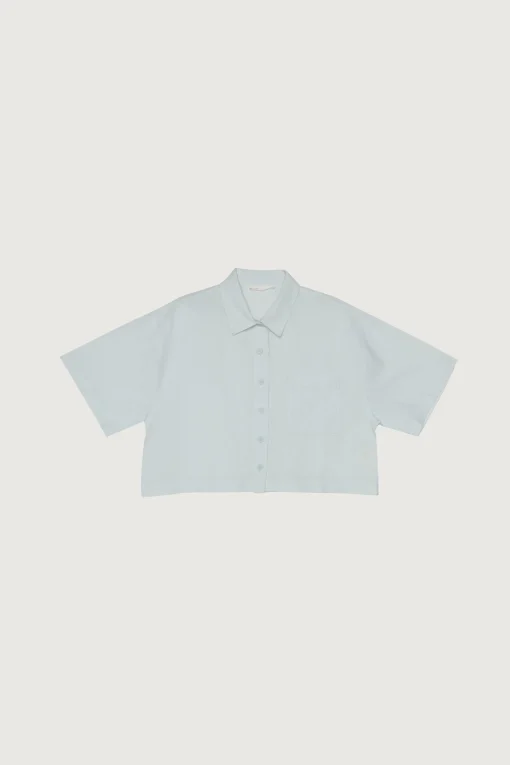 LINEN BLEND SHORT SLEEVE SHIRT