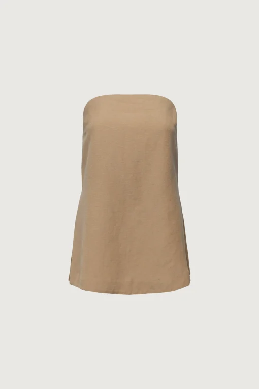 LINEN BLEND TUBE TOP