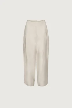 LINEN BLEND WIDE LEG DRESS PANT