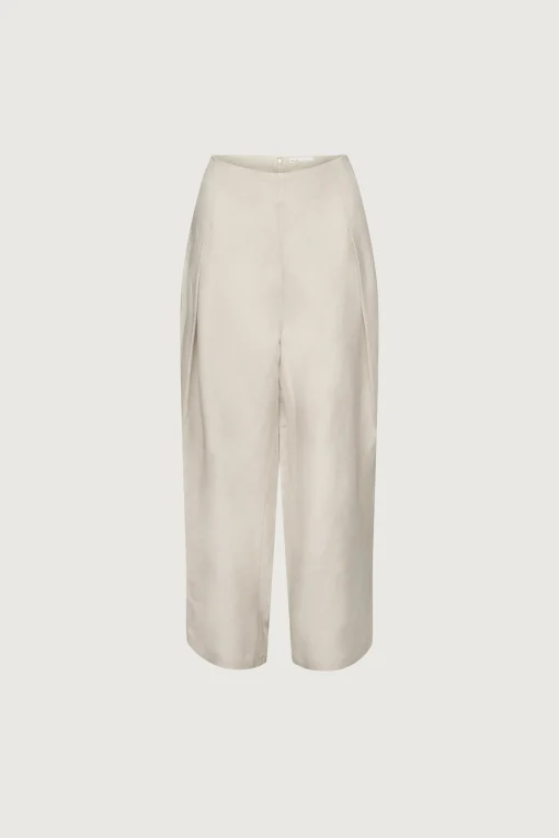LINEN BLEND WIDE LEG DRESS PANT