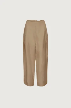 LINEN BLEND WIDE LEG DRESS PANT