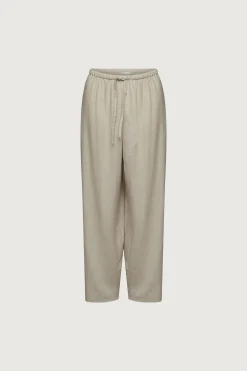 LINEN BLEND WIDE LEG PANT