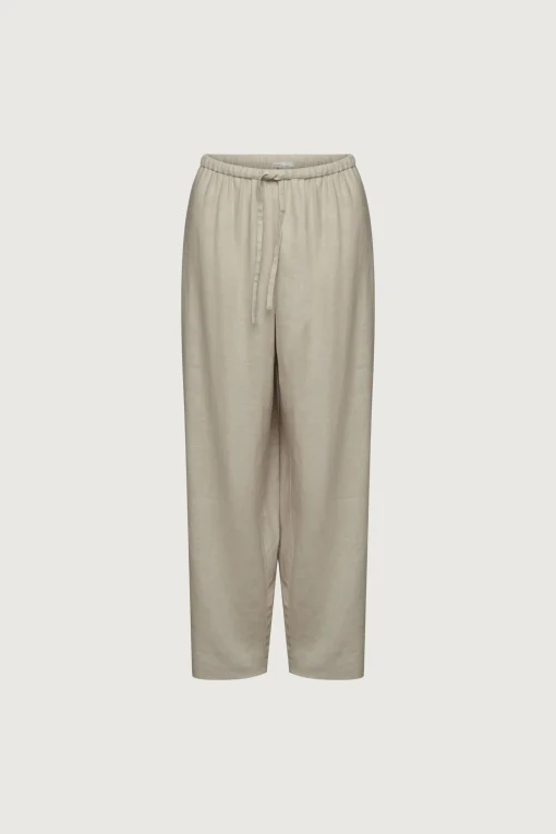 LINEN BLEND WIDE LEG PANT