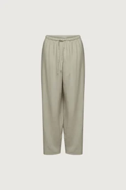 LINEN BLEND WIDE LEG PANT