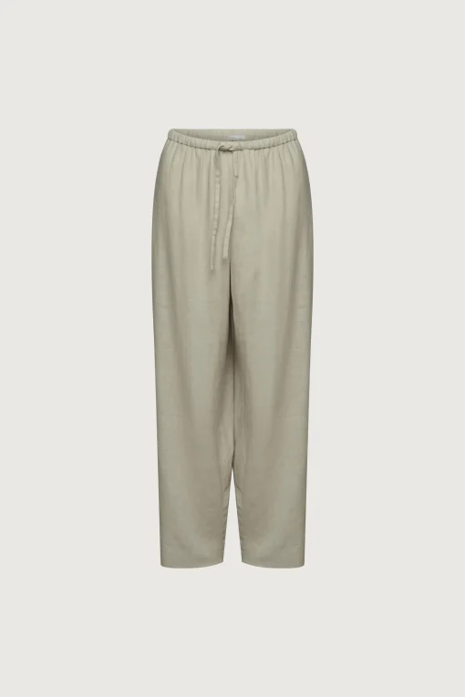 LINEN BLEND WIDE LEG PANT
