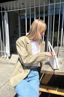 100% LINEN RELAXED FIT BLAZER