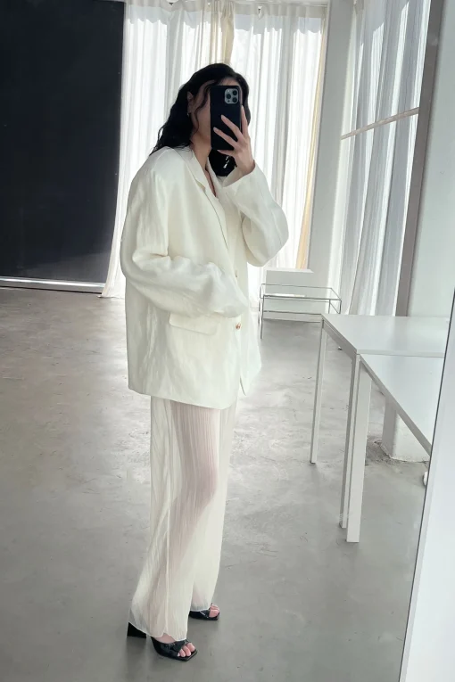 100% LINEN RELAXED FIT BLAZER
