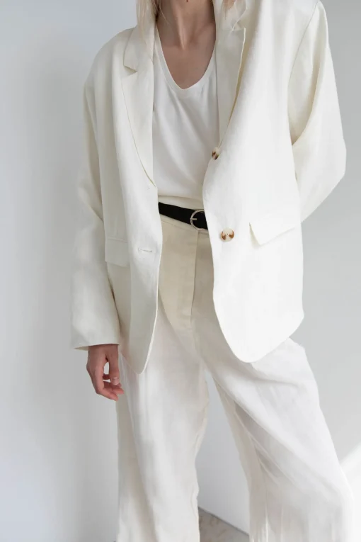 100% LINEN RELAXED FIT BLAZER