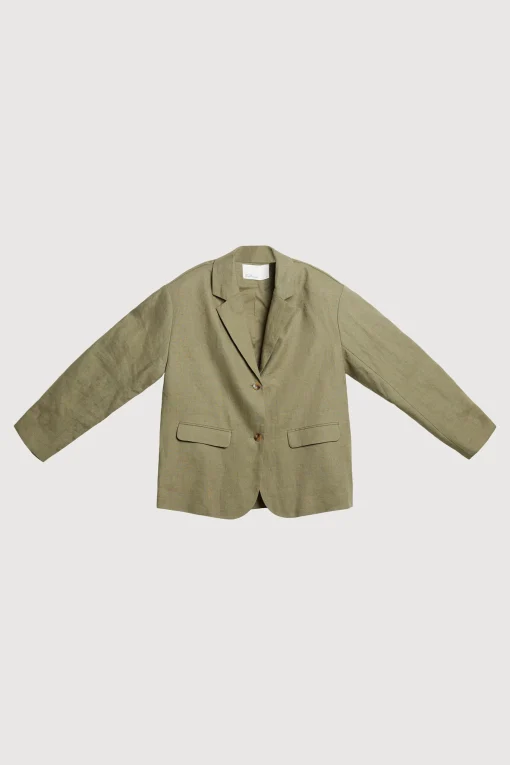 100% LINEN RELAXED FIT BLAZER