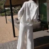 100% LINEN STRAIGHT LEG PANT