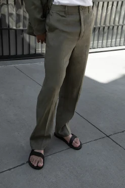 100% LINEN STRAIGHT LEG PANT