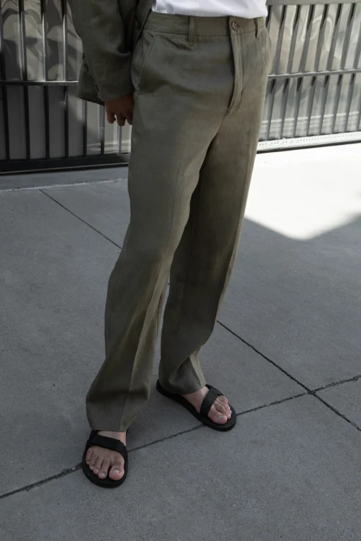 100% LINEN STRAIGHT LEG PANT