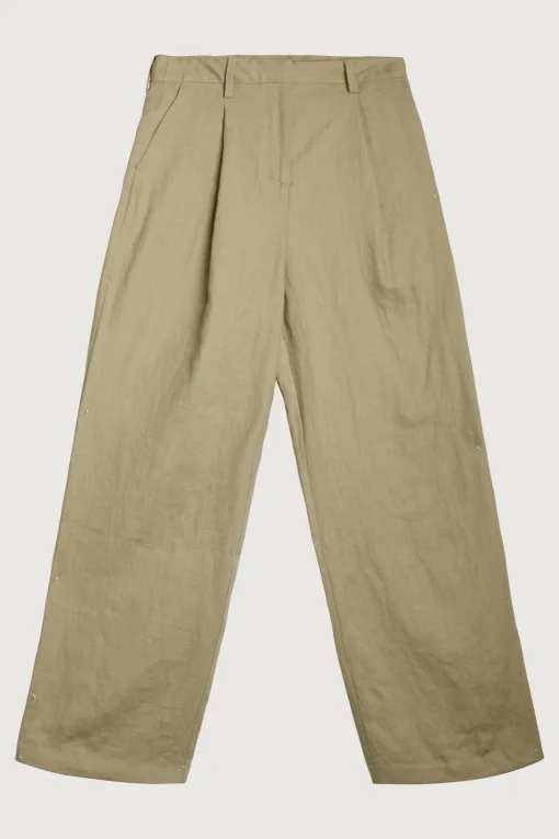 100% LINEN STRAIGHT LEG PANT