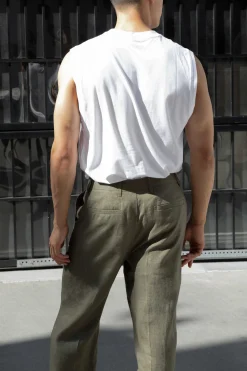 100% LINEN STRAIGHT LEG PANT