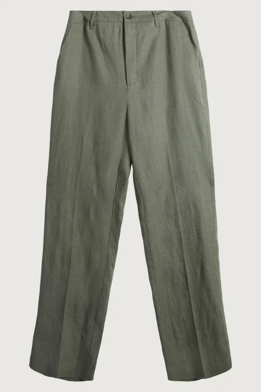 100% LINEN STRAIGHT LEG PANT