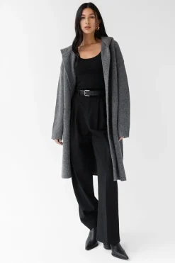 LONG CARDIGAN WITH HOODIE