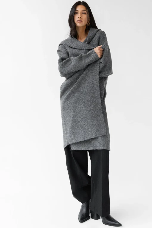 LONG CARDIGAN WITH HOODIE