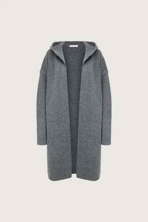 LONG CARDIGAN WITH HOODIE