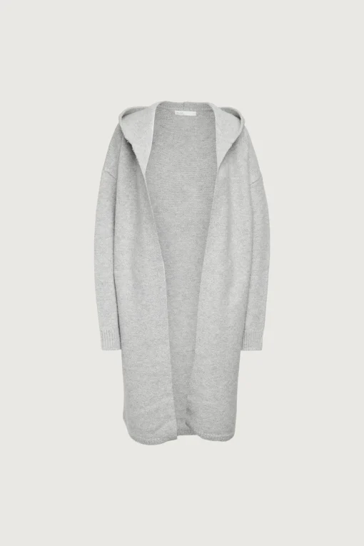 LONG CARDIGAN WITH HOODIE