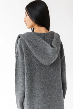 LONG CARDIGAN WITH HOODIE