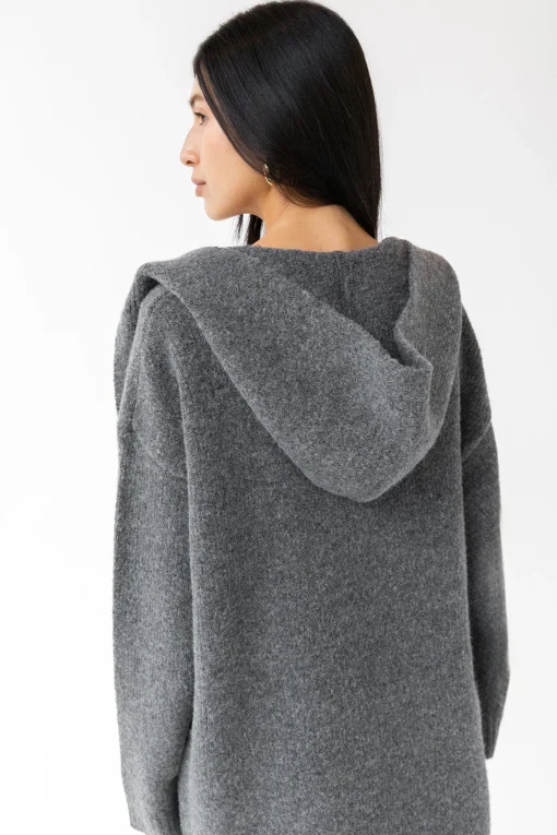 LONG CARDIGAN WITH HOODIE