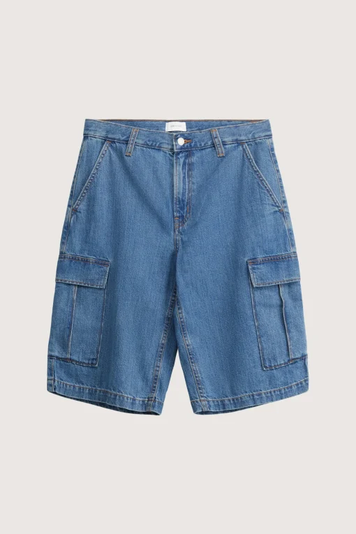 LONG CARGO DENIM SHORT