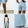 LONG DENIM SHORTS