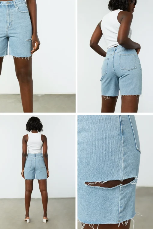 LONG DENIM SHORTS