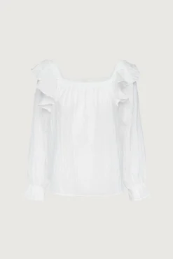 LONG SLEEVE RUFFLED BLOUSE