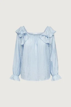 LONG SLEEVE RUFFLED BLOUSE