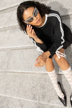 LONG SLEEVE TOP WITH BOWS