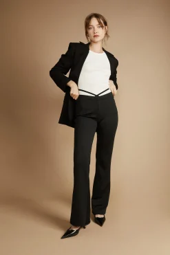 LOW RISE PANT WITH WAIST TIE
