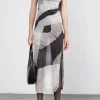 MAXI DRESS WITH ABSTRACT PRINT