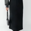 MAXI SATIN SLIP SKIRT