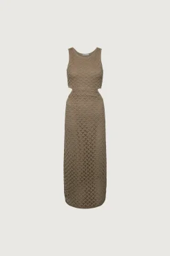 MIDI CROCHET DRESS WITH BACK CUTOUT