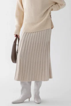 MIDI KNIT SWEATER SKIRT